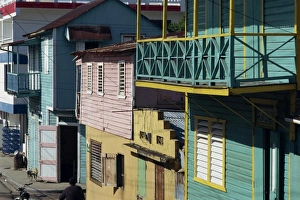 Puerto Plata Prints: Brightly painted architecture, Puerto Plata, Dominican Republic, West Indies