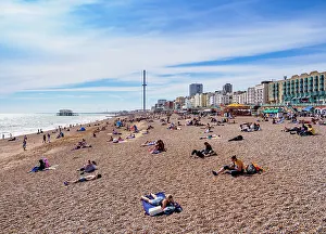Brighton And Hove Prints: Brighton Beach, City of Brighton and Hove, East Sussex, England, United Kingdom, Europe