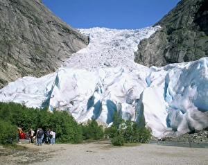 Glaciology Prints: Briksdal glacier