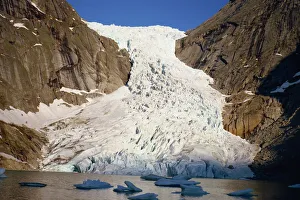 Surface Processes Prints: Briksdals Glacier flowing into Nordfjord