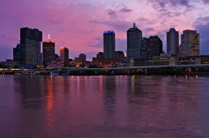 Images Dated 3rd March 2008: Brisbane skyline and Brisbane River, Queensland, Australia, Pacific