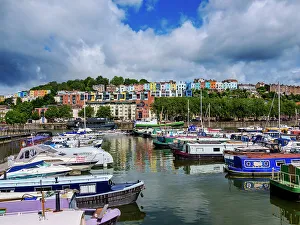 British Isles Prints: Bristol Marina, Floating Harbour, Bristol, England, United Kingdom, Europe
