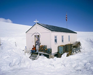 Scientist Prints: British Antarctic Survey summer only base Damoy, on Wiencke Island, Antarctic Pensinula