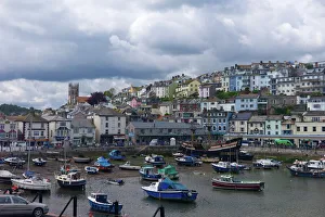 Brixham Prints: Brixham harbour, Devon, England, United Kingdom, Europe