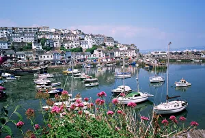 Brixham Prints: Brixham harbour, Devon, England, United Kingdom, Europe