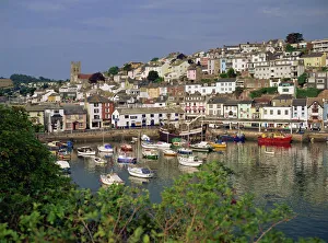 Brixham Prints: Brixham harbour, Devon, England, United Kingdom, Europe