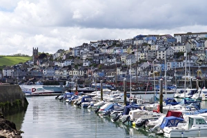 Brixham Prints: Brixham harbour and marina, Devon, England, United Kingdom, Europe