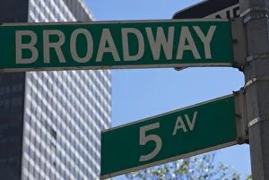 Office Building Collection: Broadway and 5th Avenue street signs
