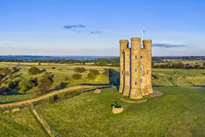Broadway Tower on top of Fish Hill, the second highest point in the Cotswolds, Broadway