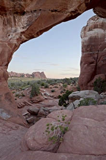 Rock Arch Prints: Broken Arch at sunset, Arches National Park, Utah, United States of America