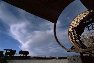La Paz Prints: Broken down train yard next to the town of Uyuni, Bolivia, South America