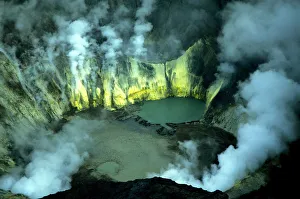 Risk Prints: Bromo volcano crater on Java, Indonesia, Southeast Asia, Asia