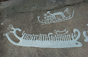 Bronze Age Prints: Bronze Age rock carvings dating from between 1500 and 1000 BC, Bohuslan