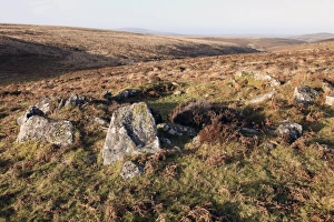 Bronze Age Prints: Bronze Age, ruined house, Dartmoor, Devon, England, United Kingdom, Europe