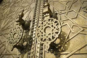 Moroccan Gallery: Detail of bronze door