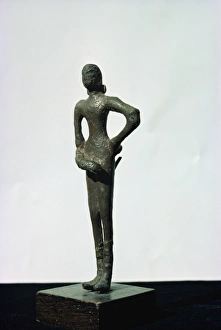Karachi Museum Prints: Bronze female figure