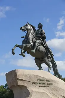 Animal Likeness Prints: The Bronze Horseman Monument, UNESCO World Heritage Site, St. Petersburg, Russia, Europe