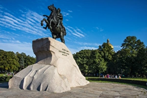 Bronze Horseman statue in St. Petersburg, Russia, Europe