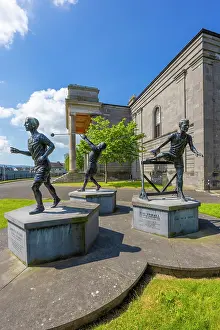 Landscaping Prints: Bronze Lifesize Statues Erected in September 2002 in the Grounds of Nenagh Courthouse to Mark the Achievements of Three