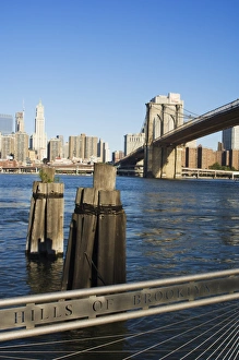 East River Prints: Brooklyn Bridge and the East River from the Fulton Ferry Landing