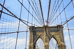Patriotism Prints: Brooklyn Bridge, New York City, United States of America, North America