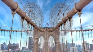 Pedestrians Prints: Brooklyn Bridge, New York City