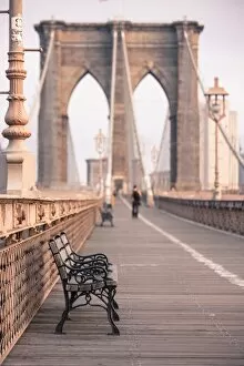 Bench Collection: Brooklyn Bridge, New York, United States of America, North America