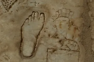 Feet Prints: The brothel sign, Ephesus, Anatolia, Turkey, Asia Minor, Eurasia