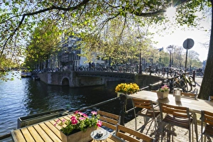 Traditionally Dutch Prints: Brouwersgracht Canal, Amsterdam, Netherlands, Europe