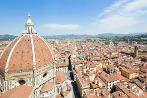 Domes Gallery: The Brunelleschis Dome frames the old medieval city of Florence, UNESCO World Heritage Site