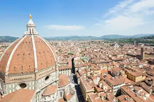 Domes Prints: The Brunelleschis Dome frames the old medieval city of Florence