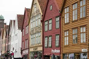 Bergen Prints: Bryggen historical district, UNESCO World Heritage Site
