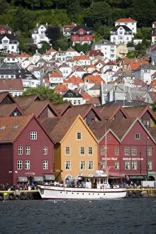 Images Dated 13th August 2009: Bryggen, UNESCO World Heritage Site, Bergen, Hordaland, Norway, Scandinavia, Europe