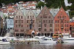 Images Dated 12th August 2009: Bryggen, UNESCO World Heritage Site, Bergen, Norway, Scandinavia, Europe