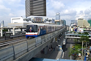Rail Road Prints: BTS Skytrain, Bangkok, Thailand, Southeast Asia, Asia