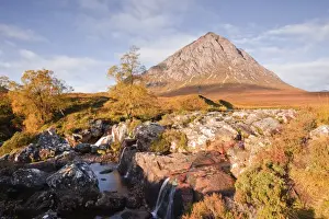 Glen Coe Prints: Buachaille Etive Mor mountain and the river Etive on the corner of Glencoe and Glen Etive