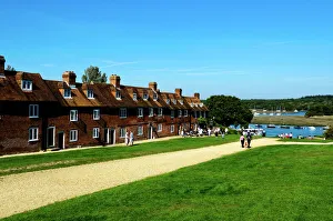 Hampshire Prints: Bucklers Hard, maritime village theme park, alongside the Beaulieu River