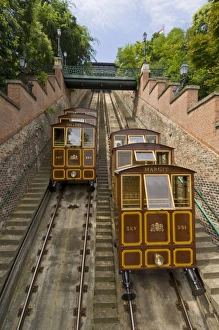 Danube Prints: Buda Castle Funicular railway, Castle District, Pest side of the Danube