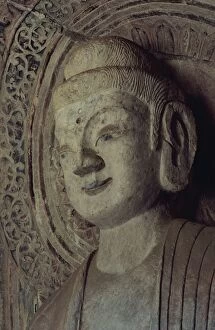 Buddha, Cave N.3, one of the earliest at Longmen, completed between 641 and 650 AD