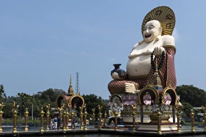 Koh Samui Prints: Buddha, Choeng Mon temple, Koh Samui, Thailand, Southeast Asia, Asia