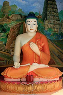 Buddha, Dharmikarama Burmese temple, Penang, Malaysia, Southeast Asia, Asia