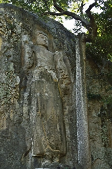 South Asian Prints: Buddha image, Dhowa Rock Temple, Bandarawela, Sri Lanka, Asia