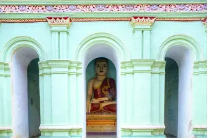 Monywa Prints: Buddha inside a cave temples on Shwe Ba Hill on the west bank of Chindwin River near Pho Win Hill