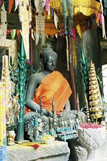 Cambodia Gallery: Buddha shrine at Buddhist Bantey Kdei temple, dating from the 12th century