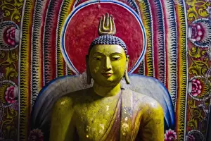 Dambulla Prints: Buddha statue in Cave 1 (Cave of the Divine King) (Temple of the Divine King)