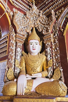 Monywa Prints: Buddha statue, Thanboddhay Paya temple, Monywa, Myanmar (Burma), Asia