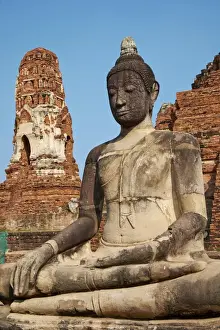 Ayutthaya Prints: Buddha statue, Wat Mahatat, Ayutthaya Historical Park