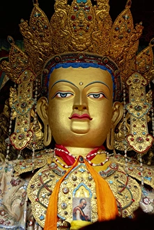 Gilded Prints: Buddha Statue, Xiaozhao Temple, Lhasa, Tibet