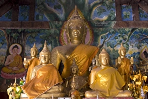 Sash Prints: Buddha statues, Wat Aham, Luang Prabang, Laos, Indochina, Southeast Asia, Asia