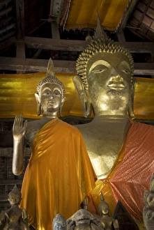 Sash Prints: Buddha statues, Wat Visoun, Luang Prabang, Laos, Indochina, Southeast Asia, Asia